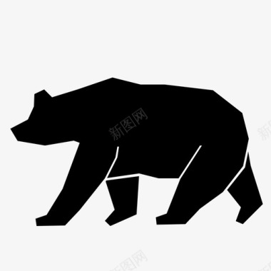 熊动物森林图标图标