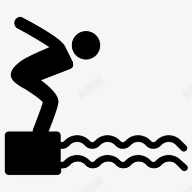 跳水奥运会体育图标图标