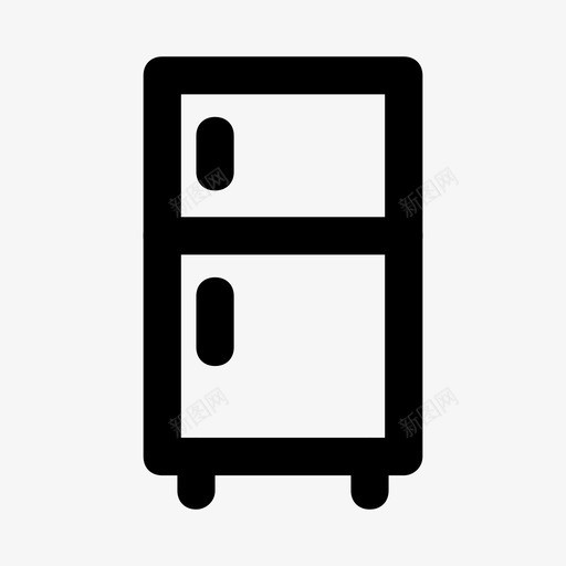 冰箱电器冰柜图标svg_新图网 https://ixintu.com 冰柜 冰箱 厨房 电器