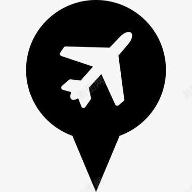 机场圆标志地址圆圈标志图标图标