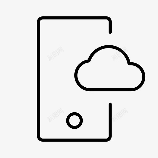 移动云数据硬盘图标svg_新图网 https://ixintu.com 互联网 存储 数据 硬盘 移动云 设备