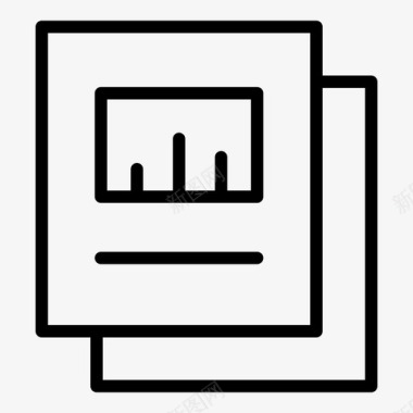 文档分析折线图图标图标