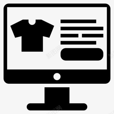 网上购物电子商务网络营销图标图标