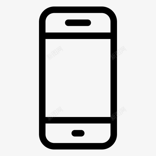 智能手机手机设备线图标svg_新图网 https://ixintu.com 手机 智能手机 设备线