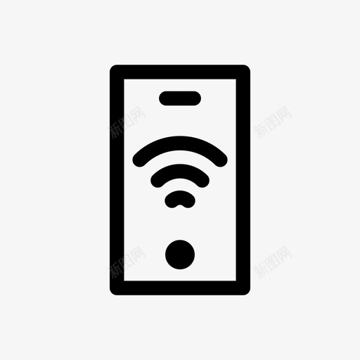 wifi手机网络图标svg_新图网 https://ixintu.com wifi 手机 服务器 网络