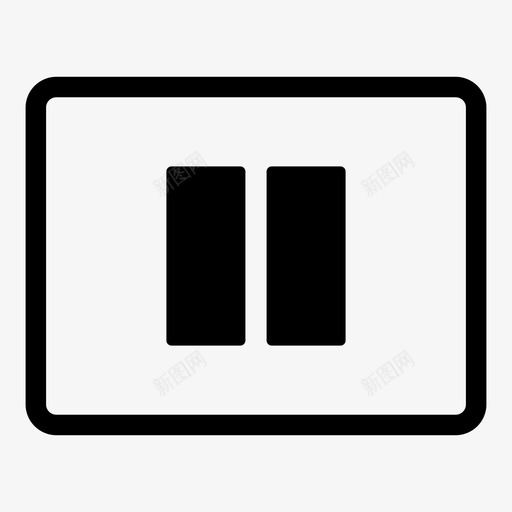暂停音频磁带图标svg_新图网 https://ixintu.com 命令 录音机 按钮 暂停 磁带 视频 音频