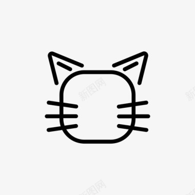 猫动物化身图标图标