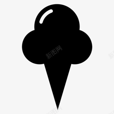 冰淇淋筒糖果冰淇淋图标图标