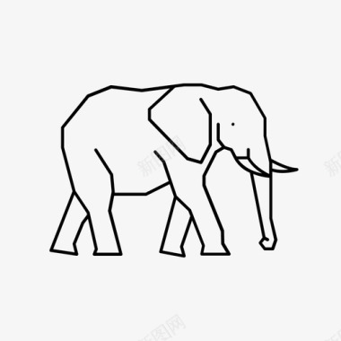 苏门答腊象动物耳朵图标图标