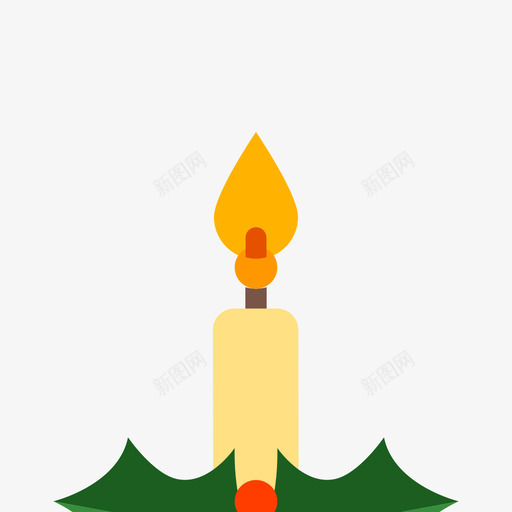 Christmas Candlesvg_新图网 https://ixintu.com Christmas Candle