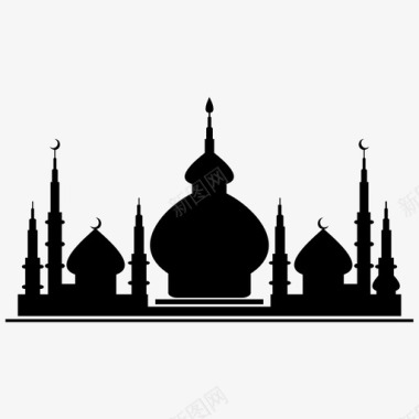 清真寺宰牲节开斋节图标图标