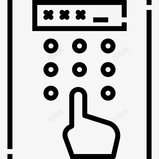 安全认证数字图标svg_新图网 https://ixintu.com 保护 安全 家用电器线路 密码 数字 认证