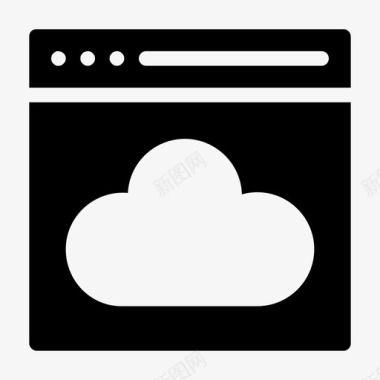 网页应用云数据图标图标