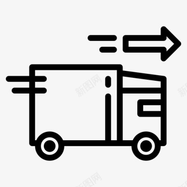 送货车货车运输图标图标