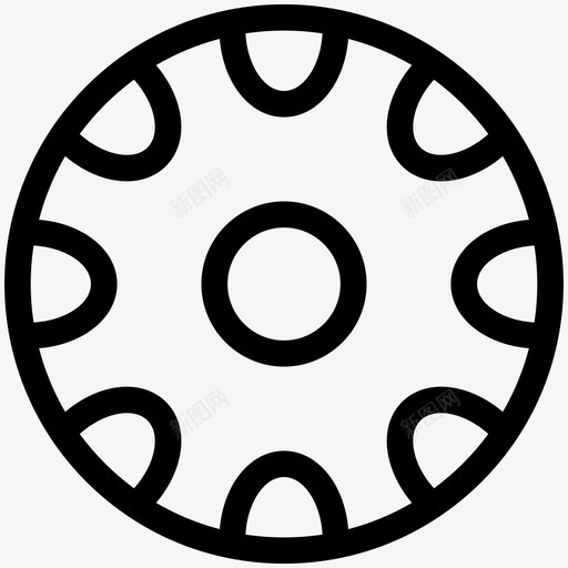轮胎车轮轮辋图标svg_新图网 https://ixintu.com 车轮 轮胎 轮胎轮廓 轮辋
