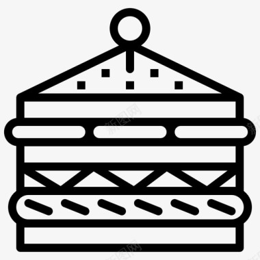 三明治面包奶酪图标图标