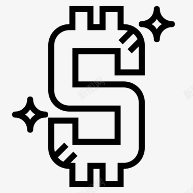 美元货币银行图标图标
