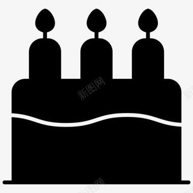 生日蛋糕社交网络稳固图标图标