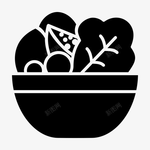 沙拉减肥食品食品图标svg_新图网 https://ixintu.com 减肥食品 有机食品 沙拉 素食 蔬菜 食品