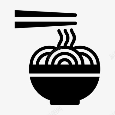拉面碗料理图标图标