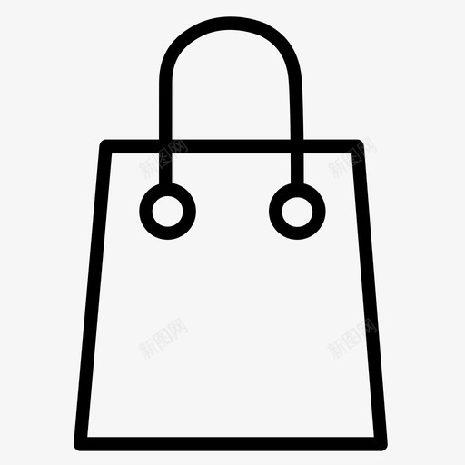 购物袋结帐网上购物图标svg_新图网 https://ixintu.com 电子商务图标 结帐 网上购物 购物袋