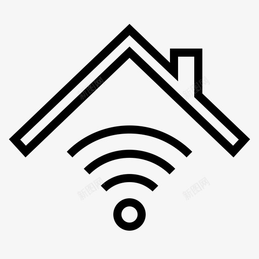家庭网络接入点家庭wifi图标svg_新图网 https://ixintu.com 家庭wifi 家庭网络 接入点