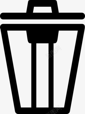 桶篮子垃圾桶图标图标