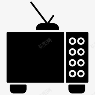 电视接收器图标图标