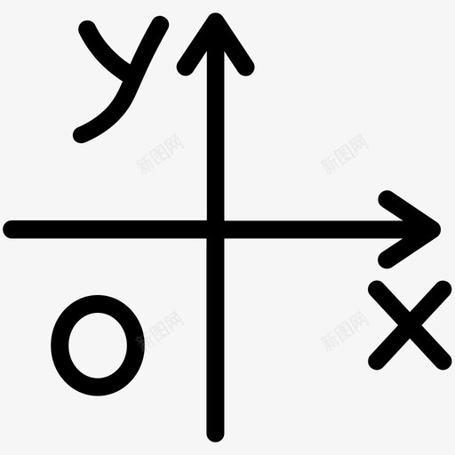 坐标系代数轴图标svg_新图网 https://ixintu.com 代数 函数 图形 坐标系 数学 数学1 轴