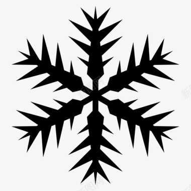 雪晶图案雪花图标图标