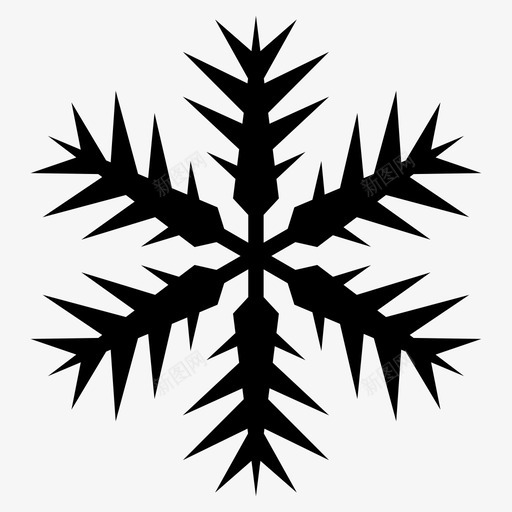 雪晶图案雪花图标svg_新图网 https://ixintu.com 图案 雪晶 雪花