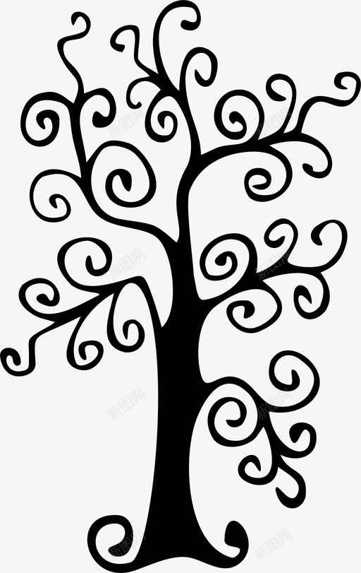 树光秃秃的树图标svg_新图网 https://ixintu.com 光秃秃的树 树