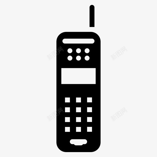 无线电话呼叫设备图标svg_新图网 https://ixintu.com 呼叫 家用电器符号 无线电话 电信 设备