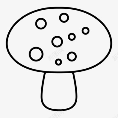 蘑菇真菌有机食品图标图标