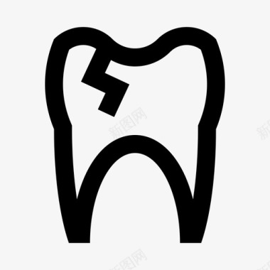 龋齿蛀牙健康图标图标