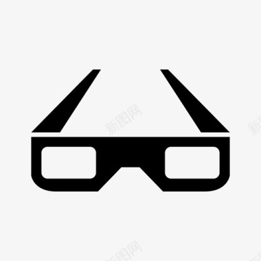 电影眼镜3d眼镜商业图标图标