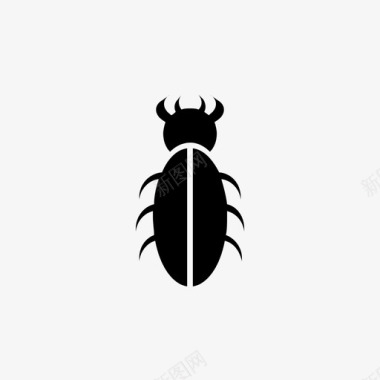 昆虫动物甲虫图标图标