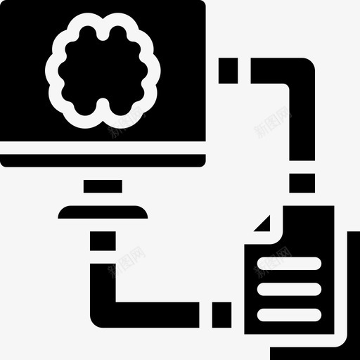 文件传输人工智能图标svg_新图网 https://ixintu.com 人工 人工智能实体 文件传输 智能