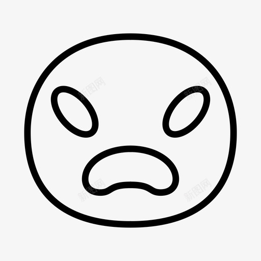 愤怒的脸表情邪恶图标svg_新图网 https://ixintu.com 微笑 愤怒的脸 表情 邪恶