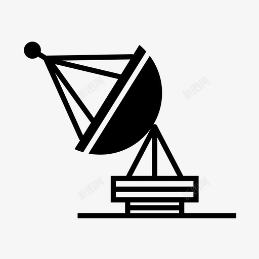 卫星军事防护图标svg_新图网 https://ixintu.com 信号 军事 卫星 太空图标实心 防护 雷达