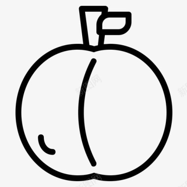 桃食物水果图标图标