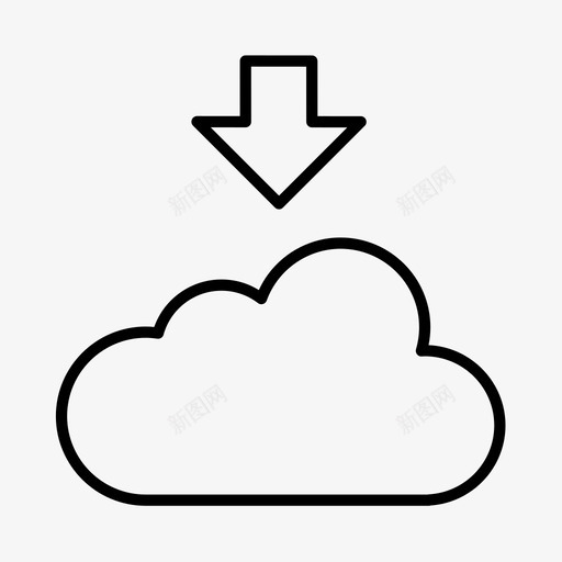 电子icloud图标svg_新图网 https://ixintu.com icloud 下载 技术 电子 软件