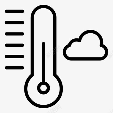 温度气候云图标图标