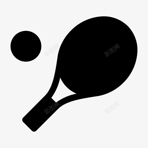 网球拍运动型图标svg_新图网 https://ixintu.com 网球拍 运动型