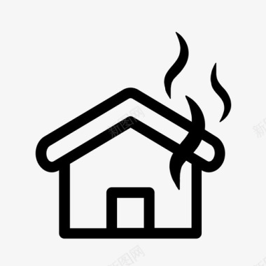 房子火灾投资图标图标