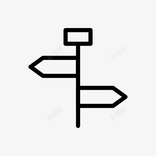 路板方向图标svg_新图网 https://ixintu.com 方向 旅游线路图标 板 标志 路 路径