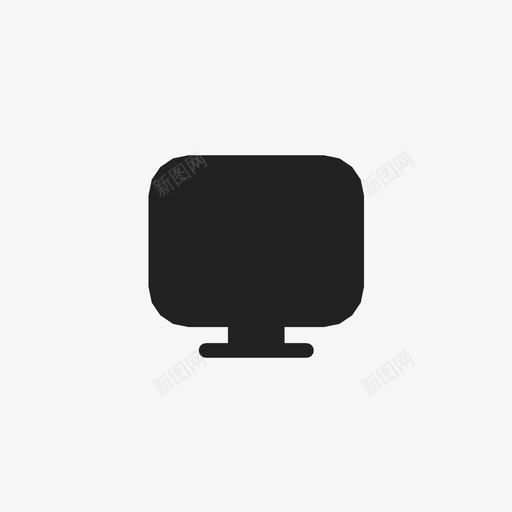 电视监视器单块图标svg_新图网 https://ixintu.com 单块 屏幕 电视 监视器