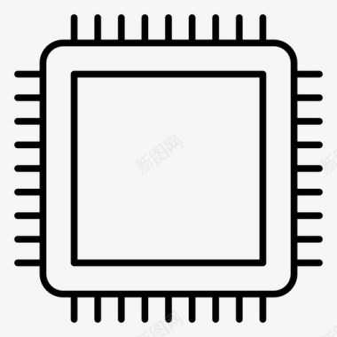 cpu微处理器人工智能图标图标