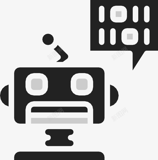 机器人二进制人工智能人工图标svg_新图网 https://ixintu.com 人工 人工智能 人工智能固体 智能 机器 机器人 机器人二进制