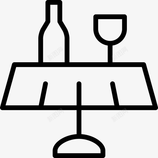 桌子瓶子玻璃图标svg_新图网 https://ixintu.com 家具薄 服务 桌子 玻璃 瓶子 餐厅 餐食